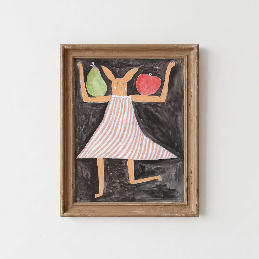 "Strong & Brave" - Gouache and crayon on paper.